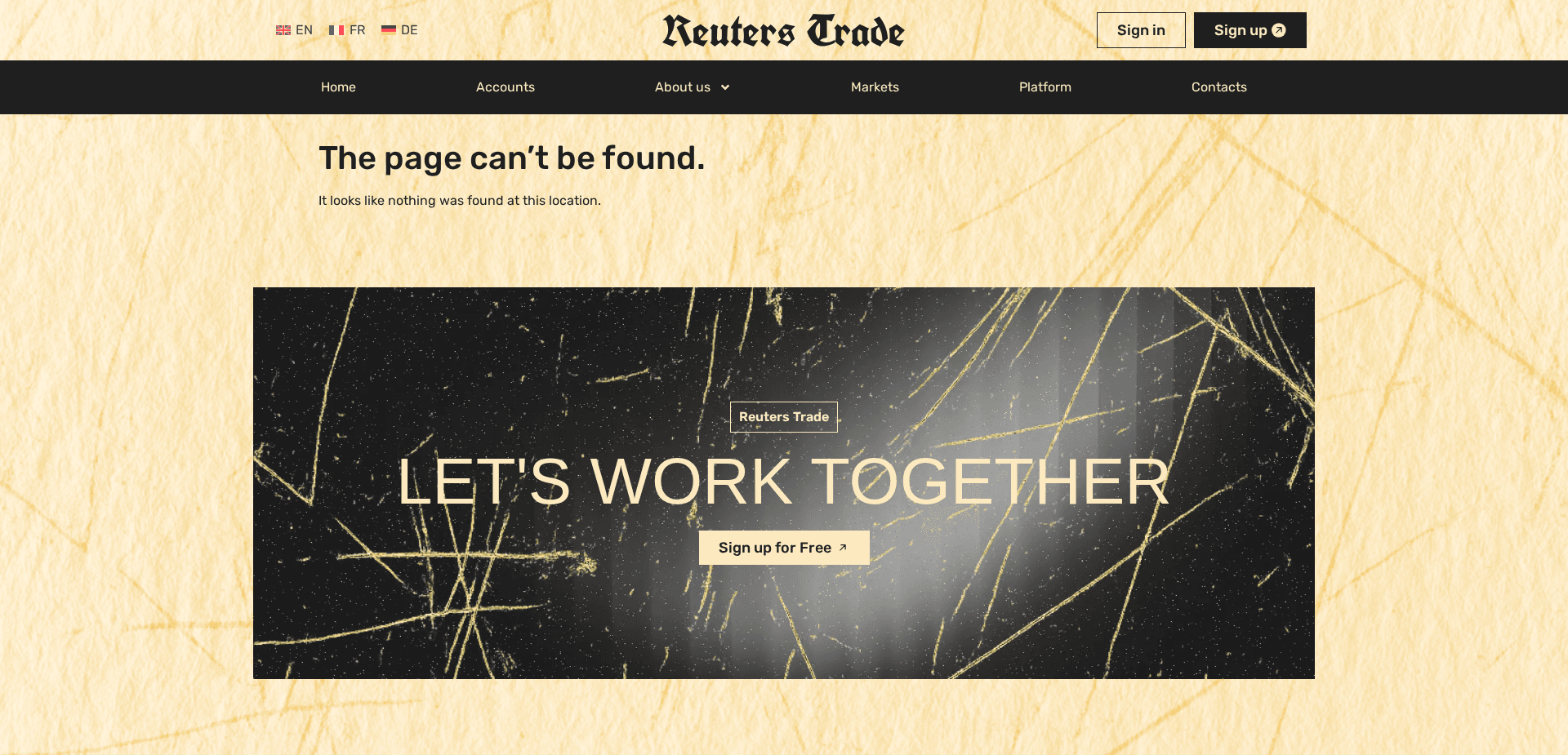 Screenshot for tradereuters.com - 0