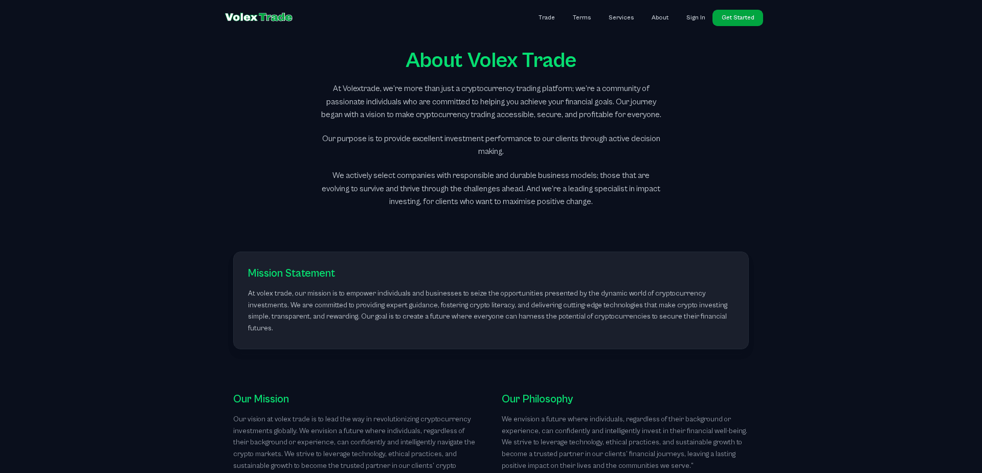 Screenshot for volextrade.online - 2
