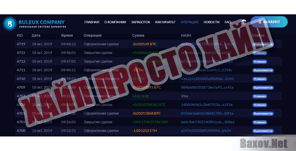 Buleux Company Хайп Просто хайп