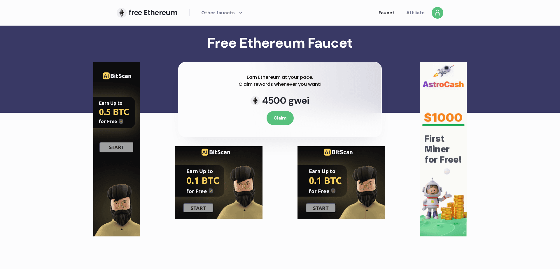 Screenshot for freeethereumclick.com - 0