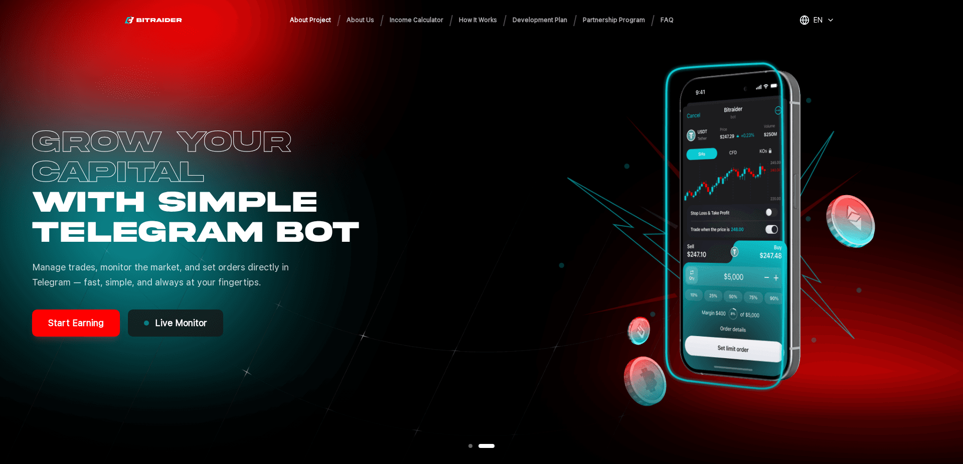 Screenshot for bitraider.ai - 2