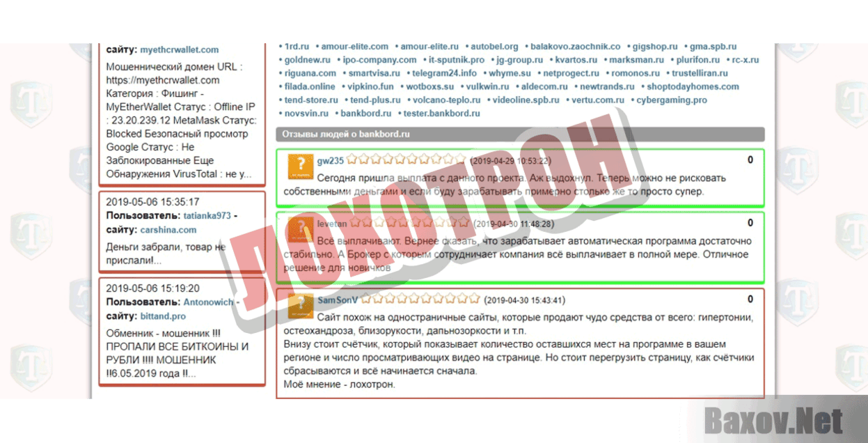 BankBord Лохотрон