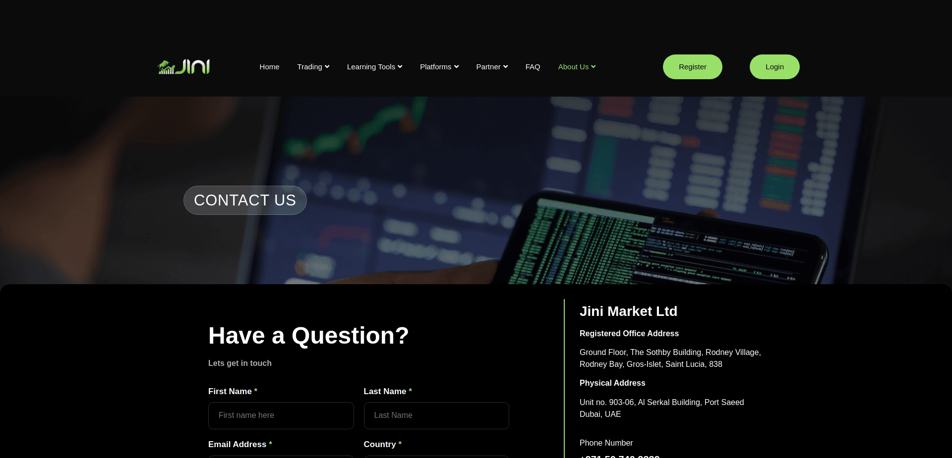 Screenshot for jinimarkets.com - 2