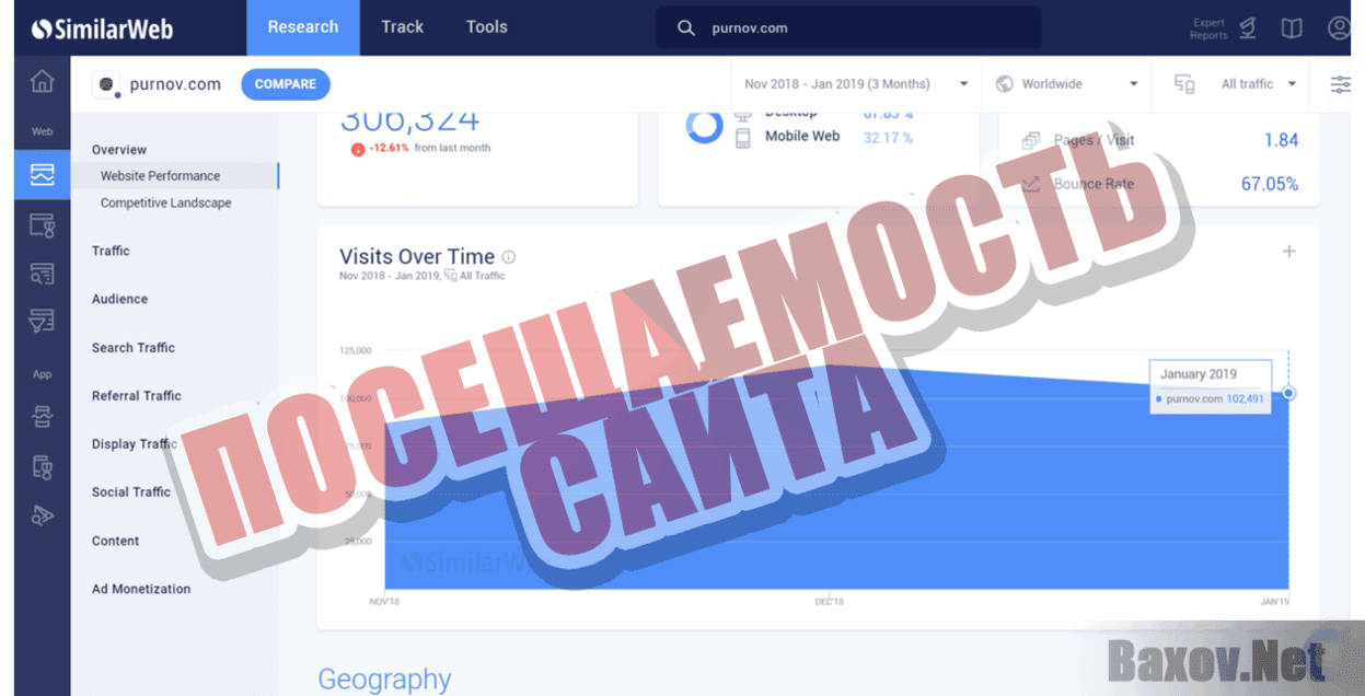 Александр Пурнов Посещаемость сайта