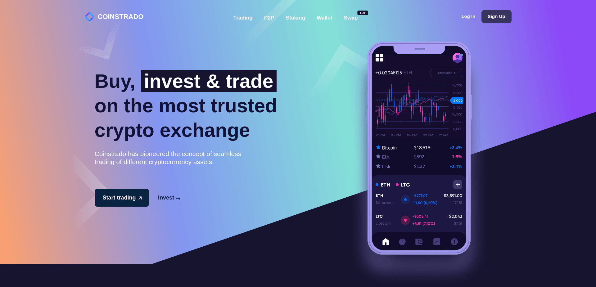 Screenshot for coinstrado.com - 0