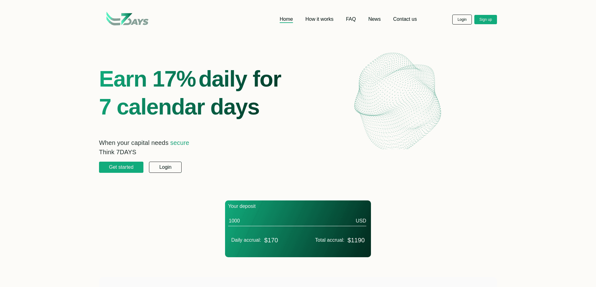 Screenshot for 7days.capital - 1