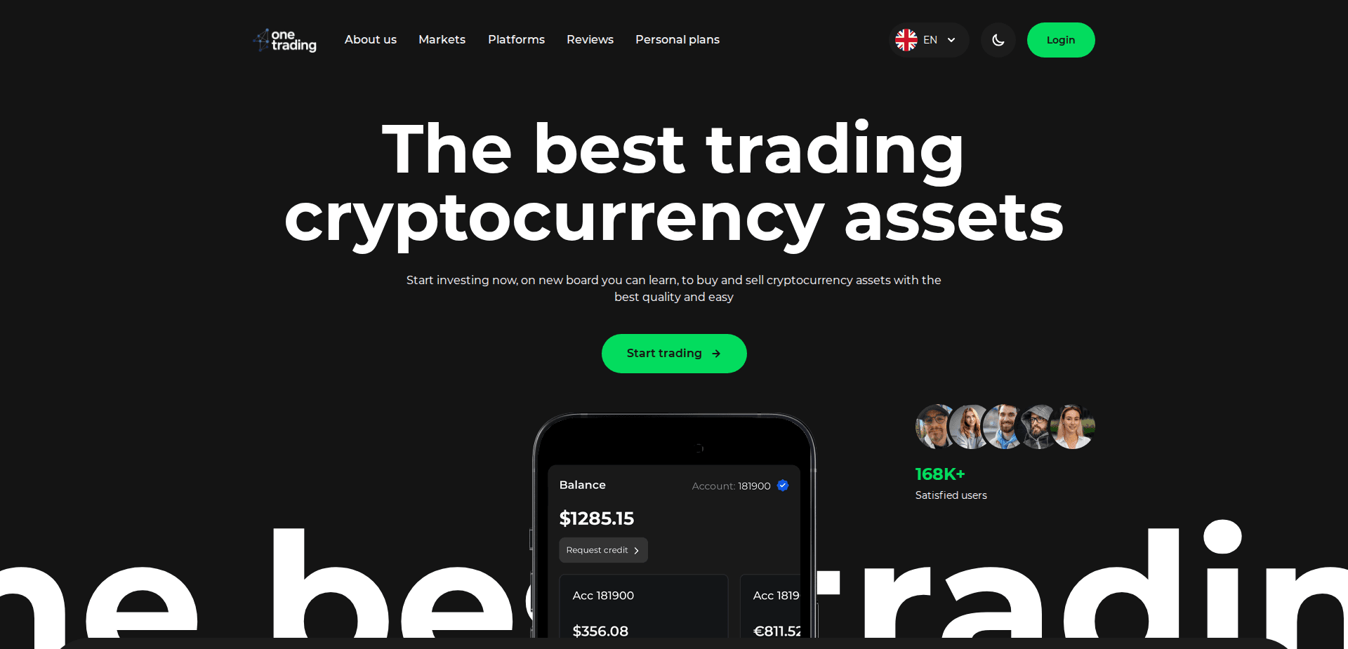 Website screenshot for https://one-trading.org/ - 1