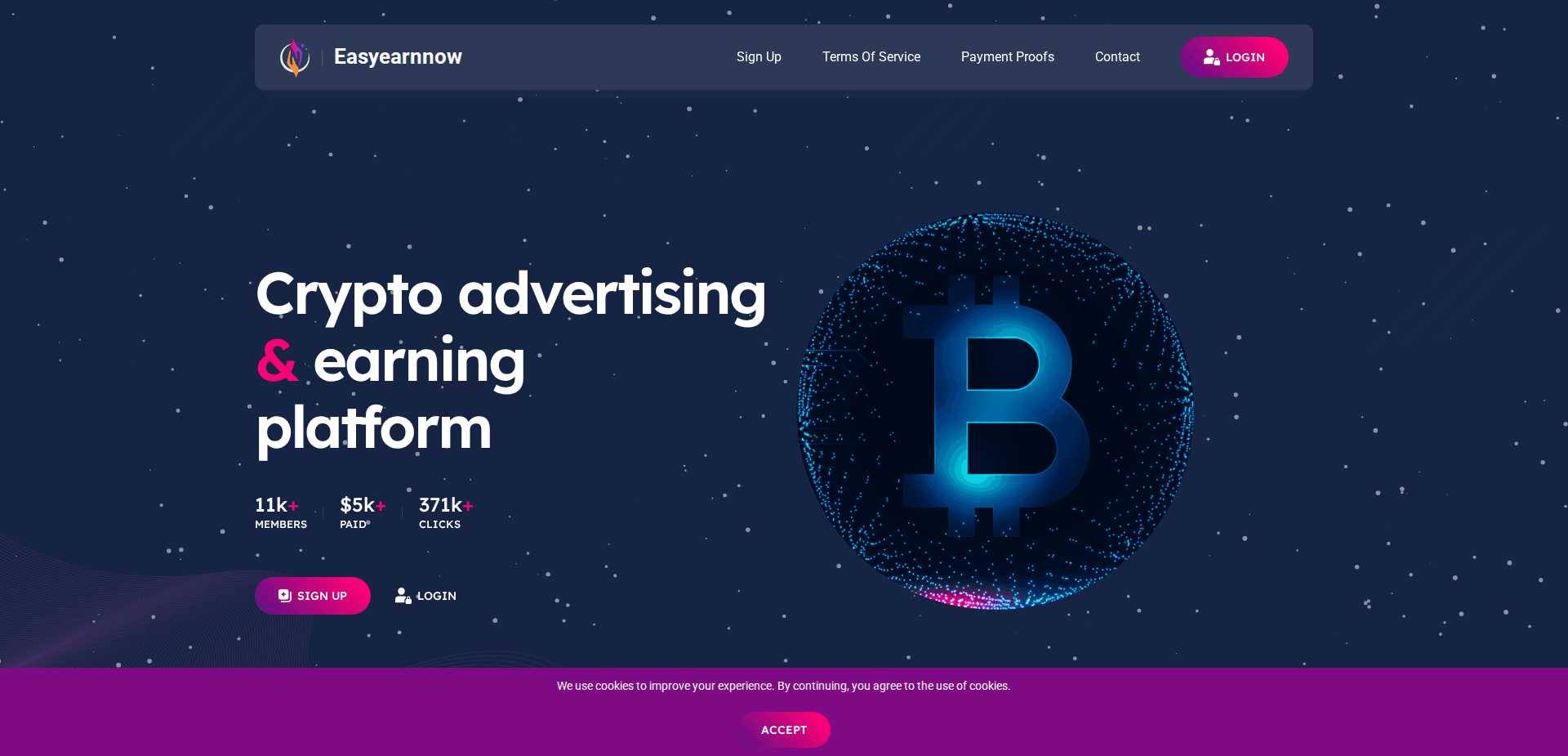 Website screenshot for https://easyearnnow.com/ - 1