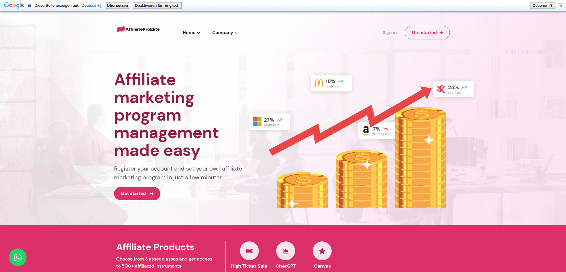 Website screenshot for https://affiliateproelite.com/ - 1