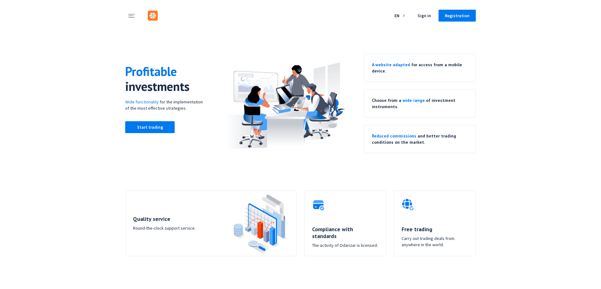 Website screenshot for https://odarizar.com/ - 2
