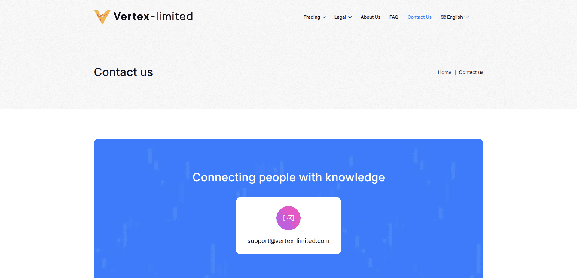 Website screenshot for https://vertex-limited.com/ - 2