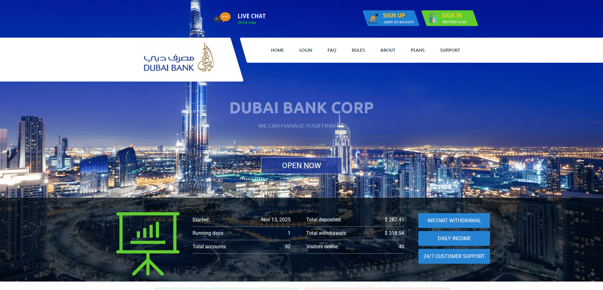 Website screenshot for https://investdubai.cloud/ - 1