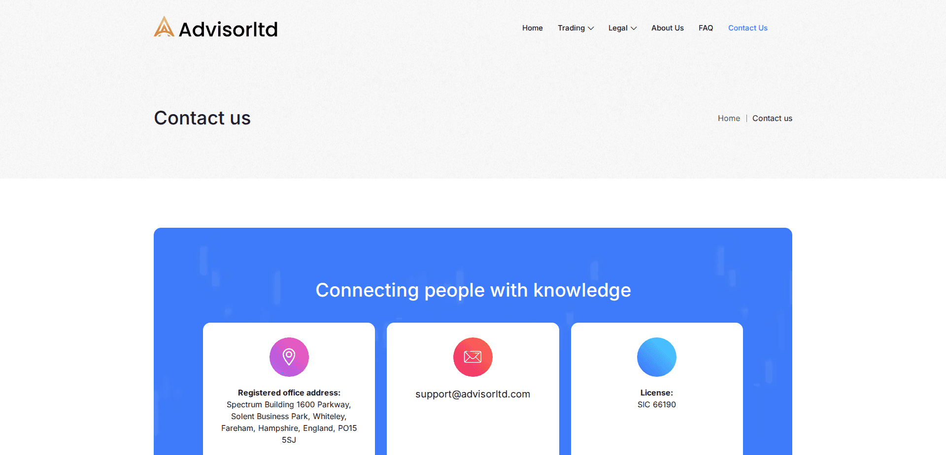 Website screenshot for https://advisorltd.com/ - 2