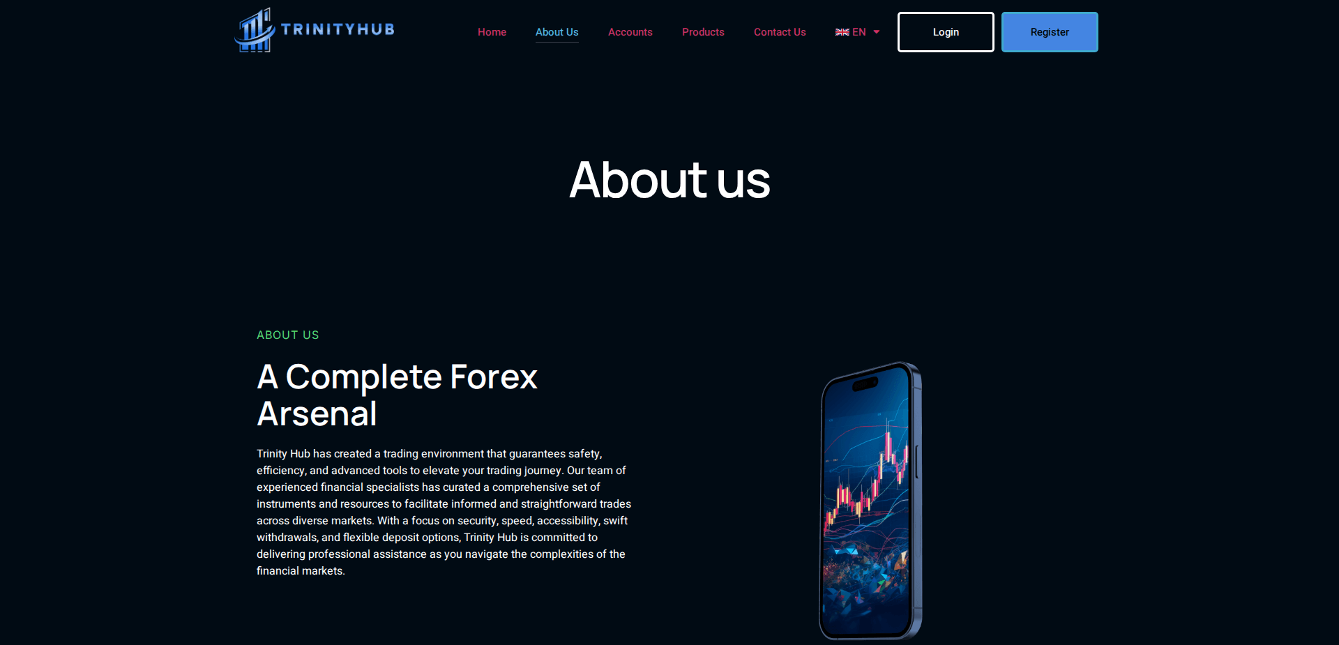 Website screenshot for https://trinityhub-online.com/ - 3