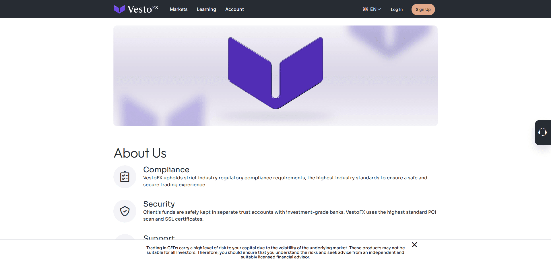Website screenshot for https://vestofx.net/ - 3