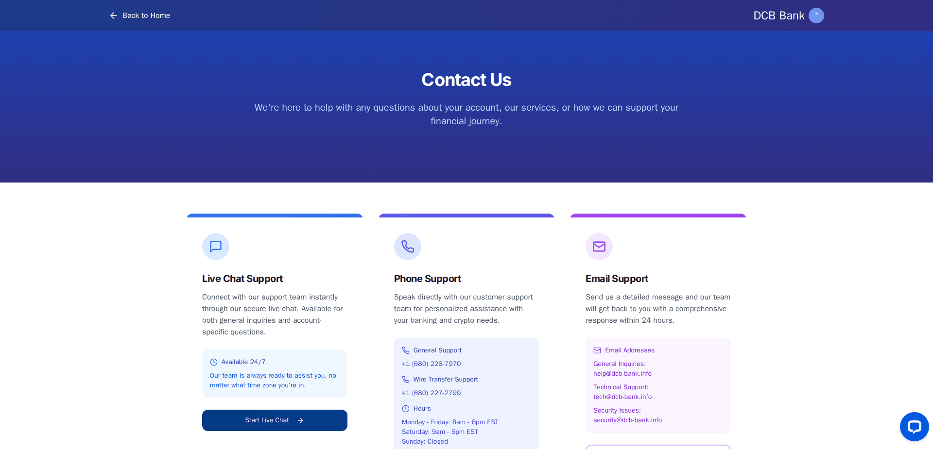 Website screenshot for https://dcb-banking.com/ - 2