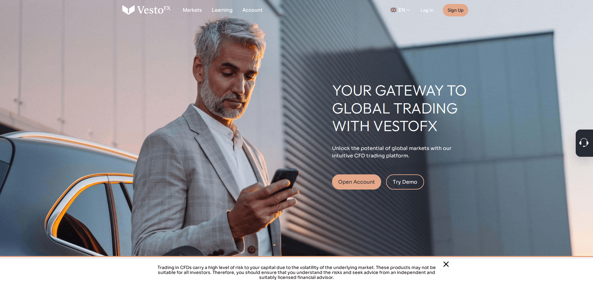 Website screenshot for https://vestofx.info/ - 1