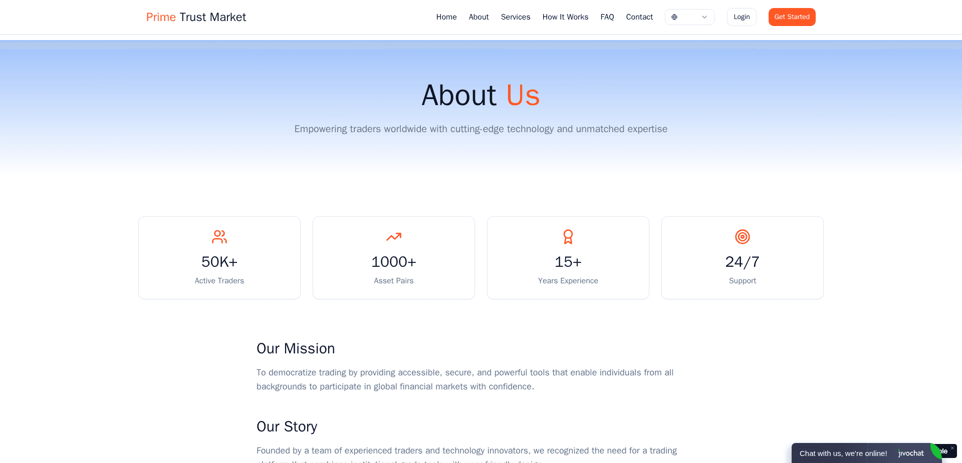 Website screenshot for https://primetrustmarket.com/ - 3