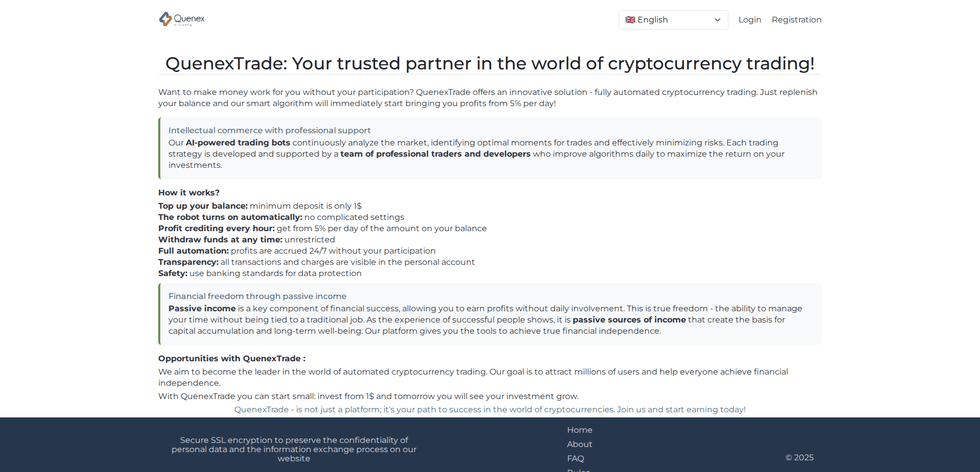 Website screenshot for https://quenexlink.site/ - 2