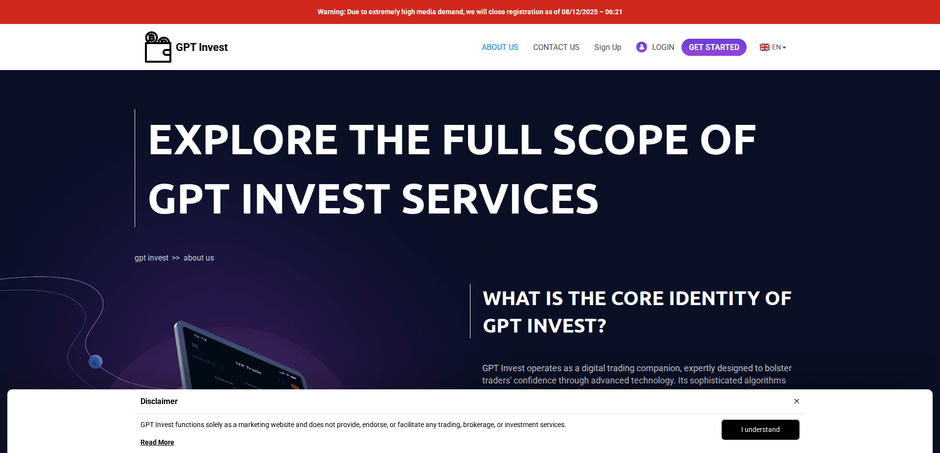 Website screenshot for https://gpt-invest-platform.com/ - 3