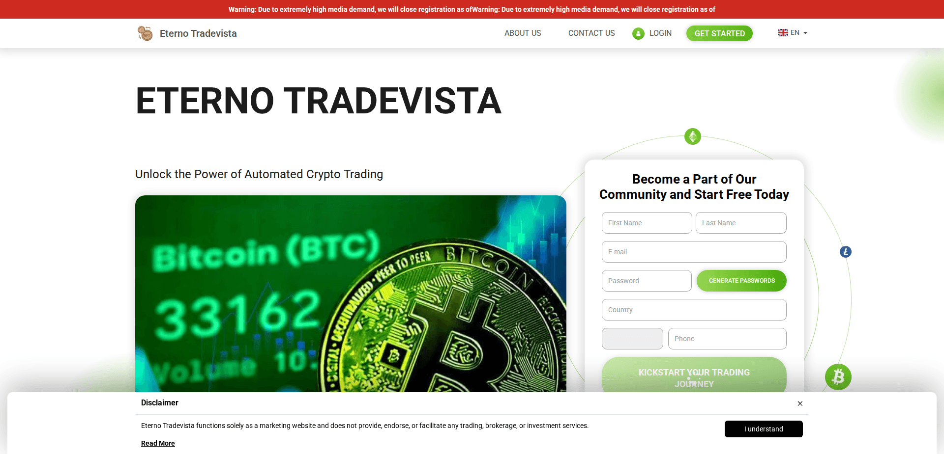 Website screenshot for https://eternotradevistatech.com/ - 1