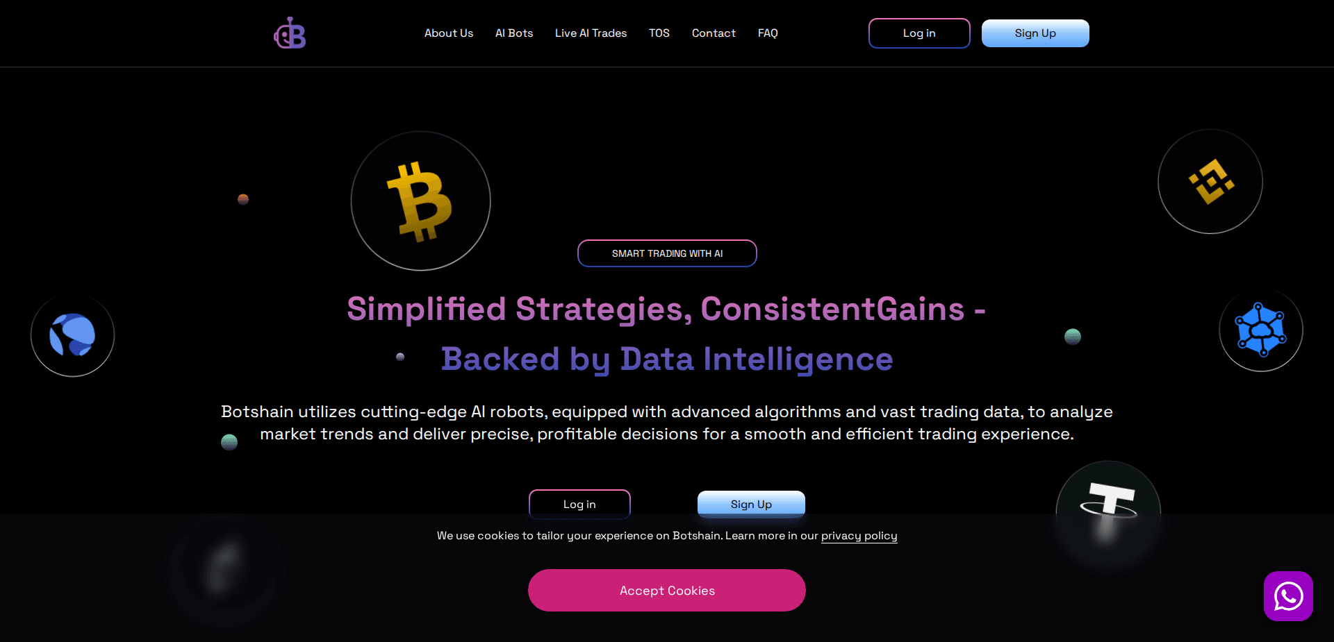 Website screenshot for https://botshain.com/ - 1