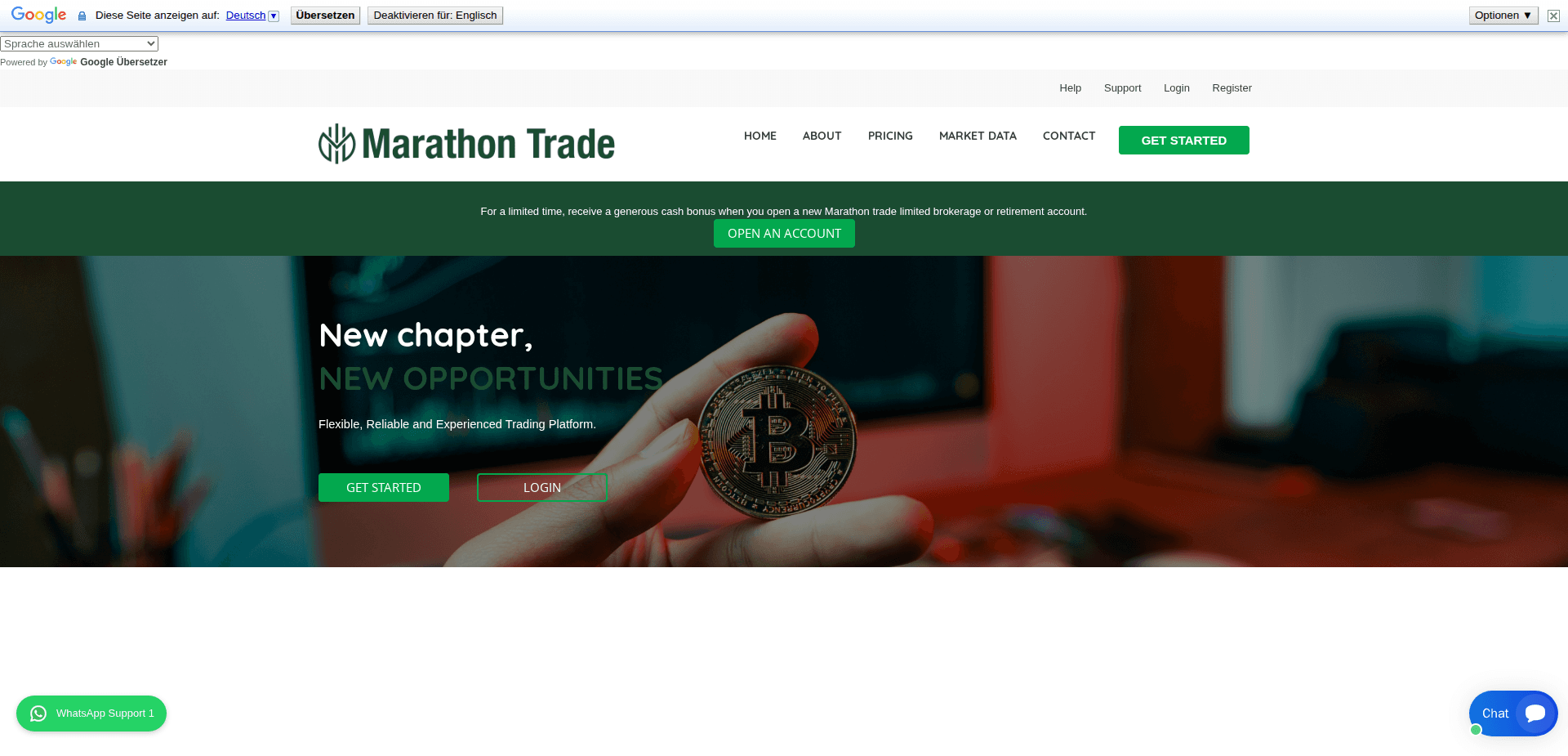 Website screenshot for https://marathontradelimited.com/ - 1