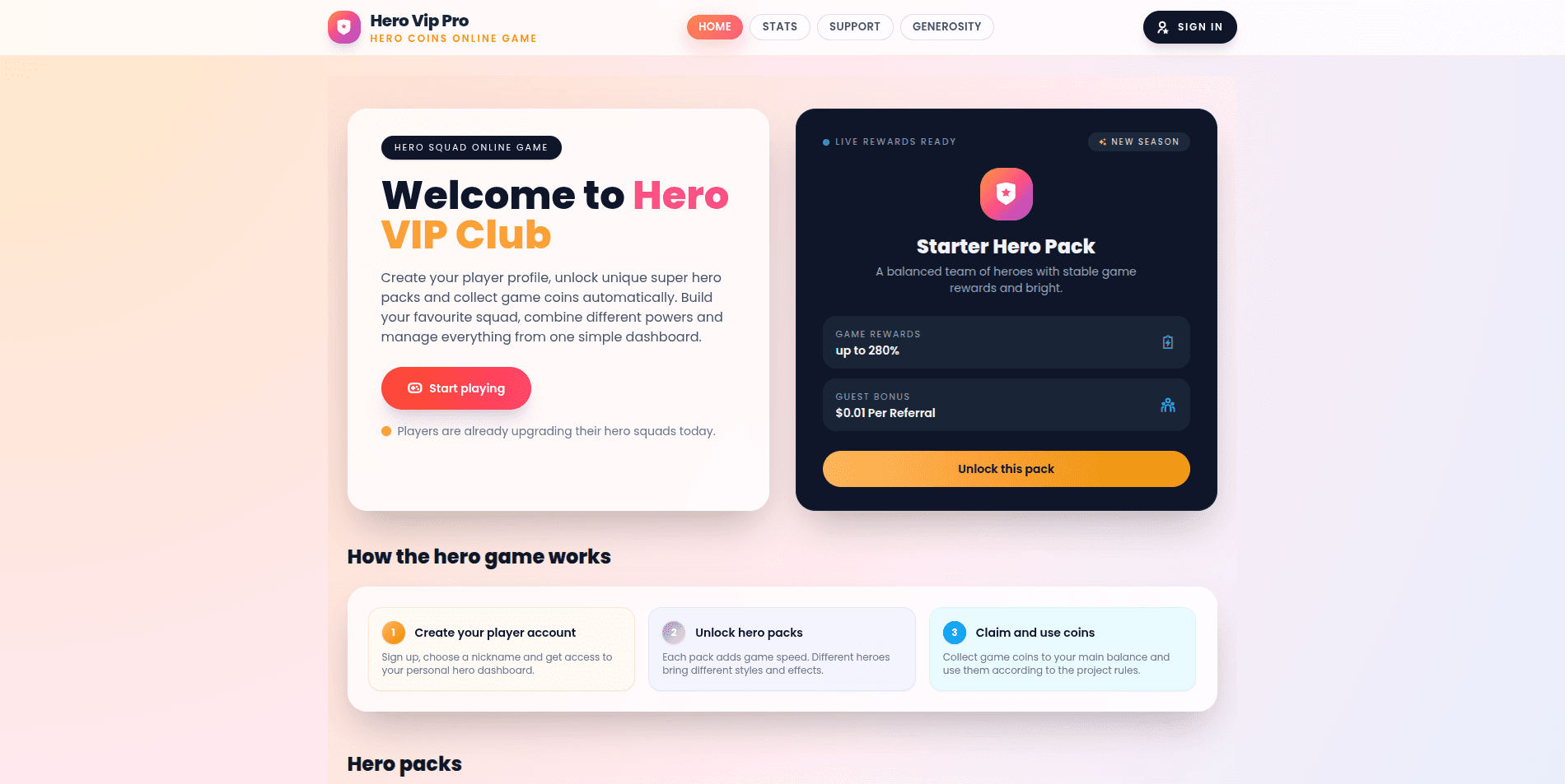 Screenshot herovip.club - 1