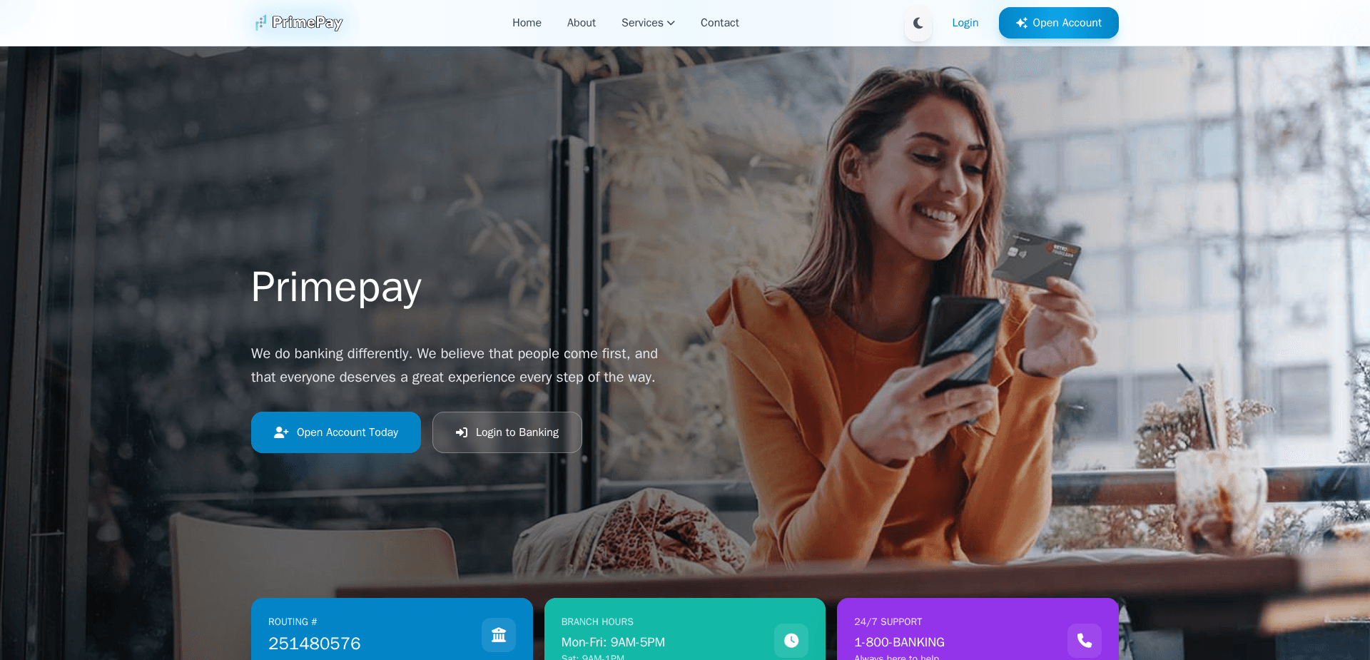 Website screenshot for https://primepays.pro/ - 1