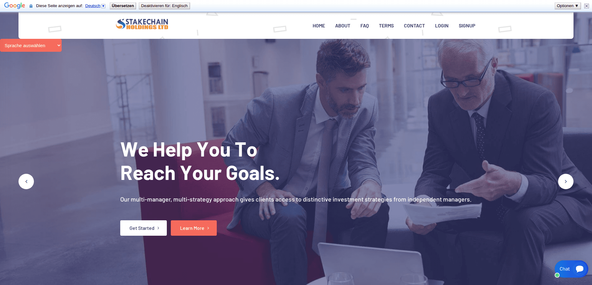 Website screenshot for https://stakechainholdingsltd.org/ - 1