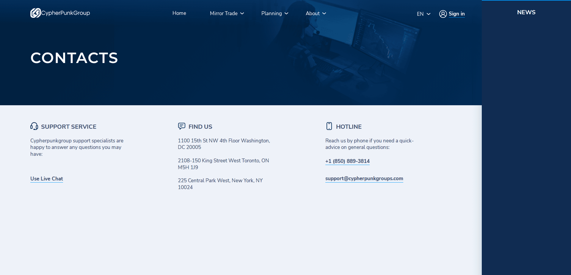 Website screenshot for https://cypherpunkgroups.com/ - 1