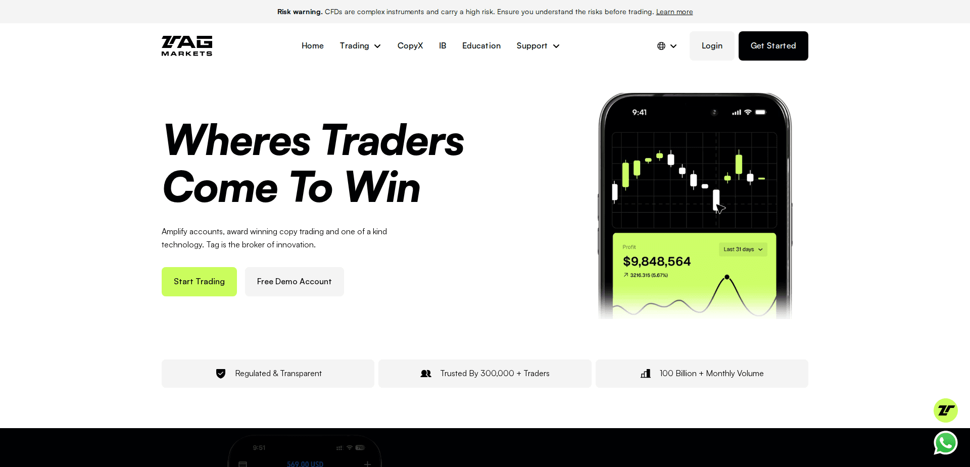 Website screenshot for https://tagmarkets.com/ - 1