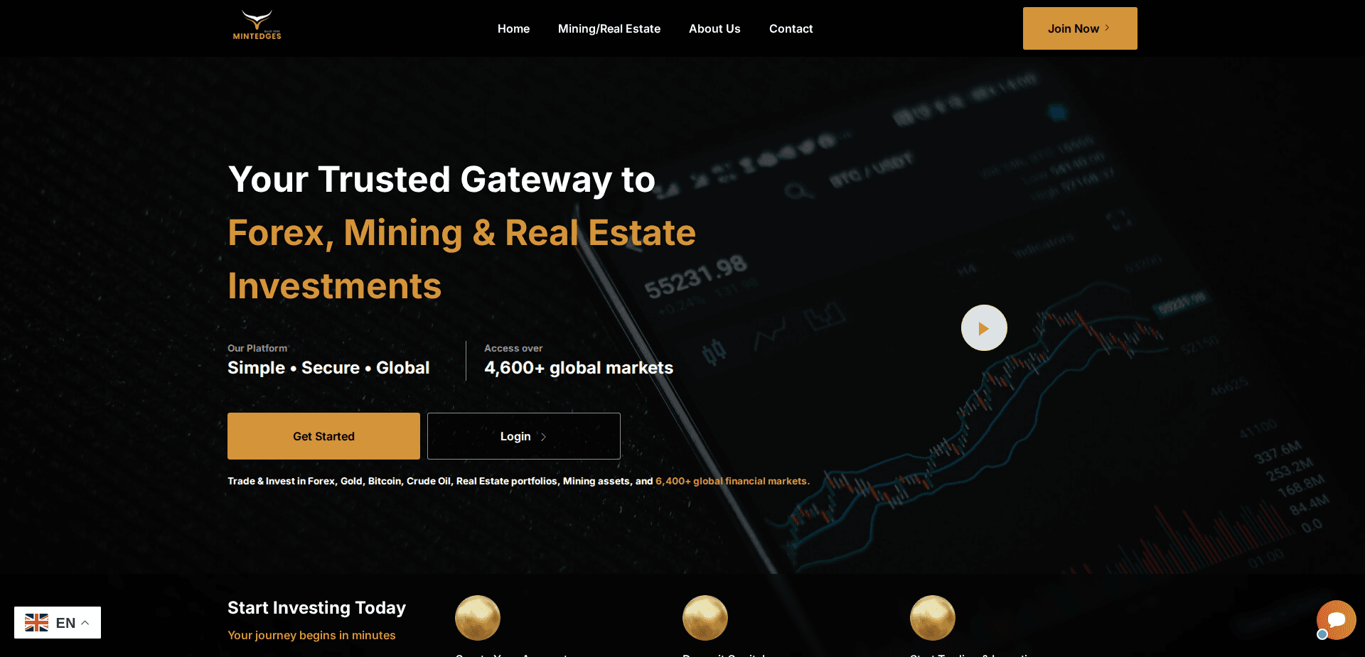 Website screenshot for https://mintedges.com/ - 1