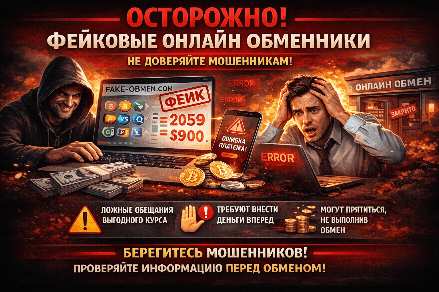 Фальшивый онлайн обменник отзывы и обзор. Развод, лохотрон или правда. Только честные и правдивые отзывы.