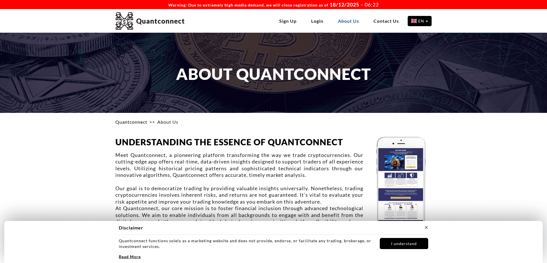 Website screenshot for https://quantconnectsystem.com/ - 3