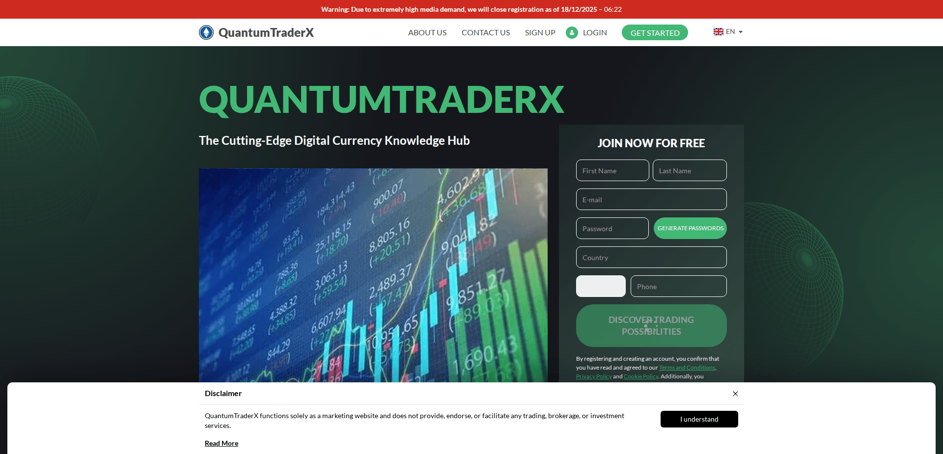 Website screenshot for https://quantumtraderxtech.com/ - 1