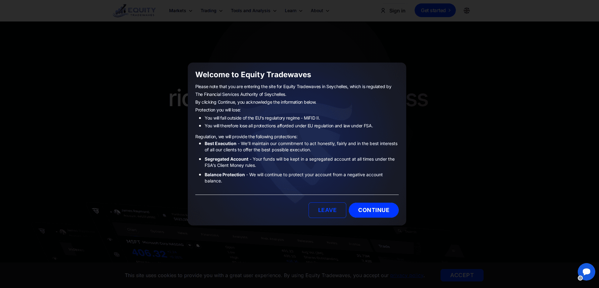 Website screenshot for https://equitytradewaves.com/ - 1