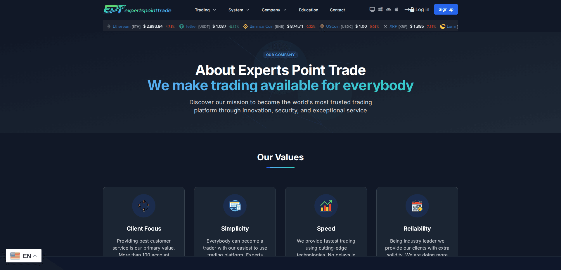 Website screenshot for https://expertspointtrade.com/ - 3