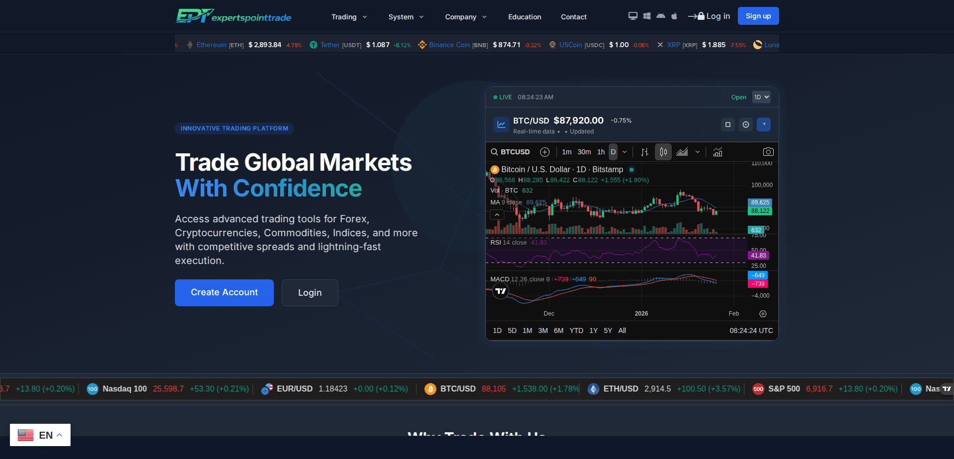 Website screenshot for https://expertspointtrade.com/ - 1