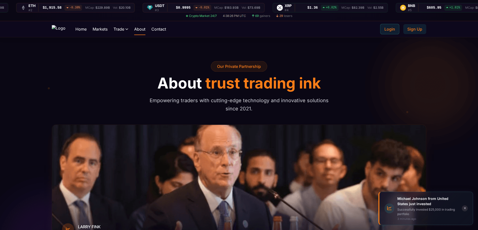 Website screenshot for https://trusttrading.ink/ - 3