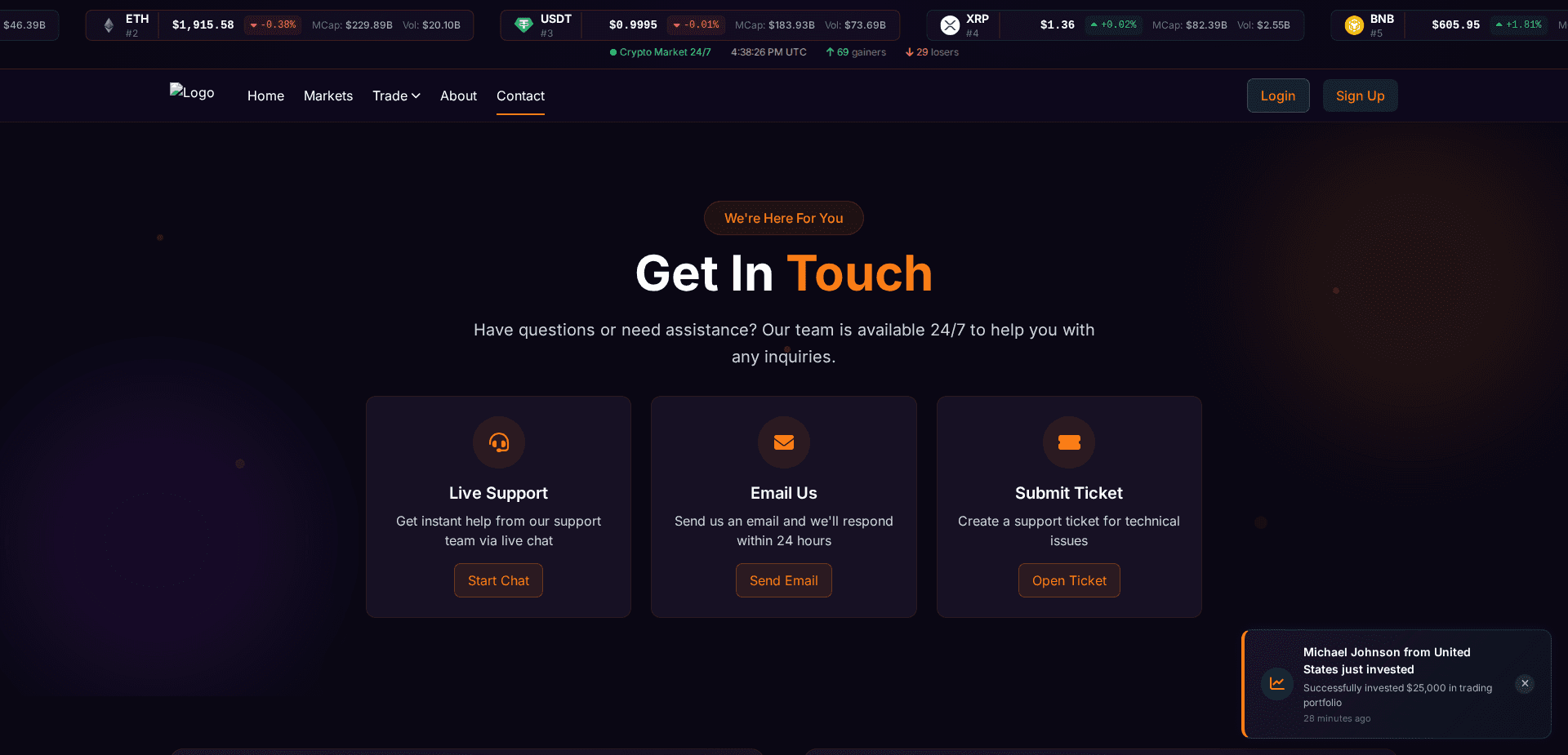 Website screenshot for https://trusttrading.ink/ - 2