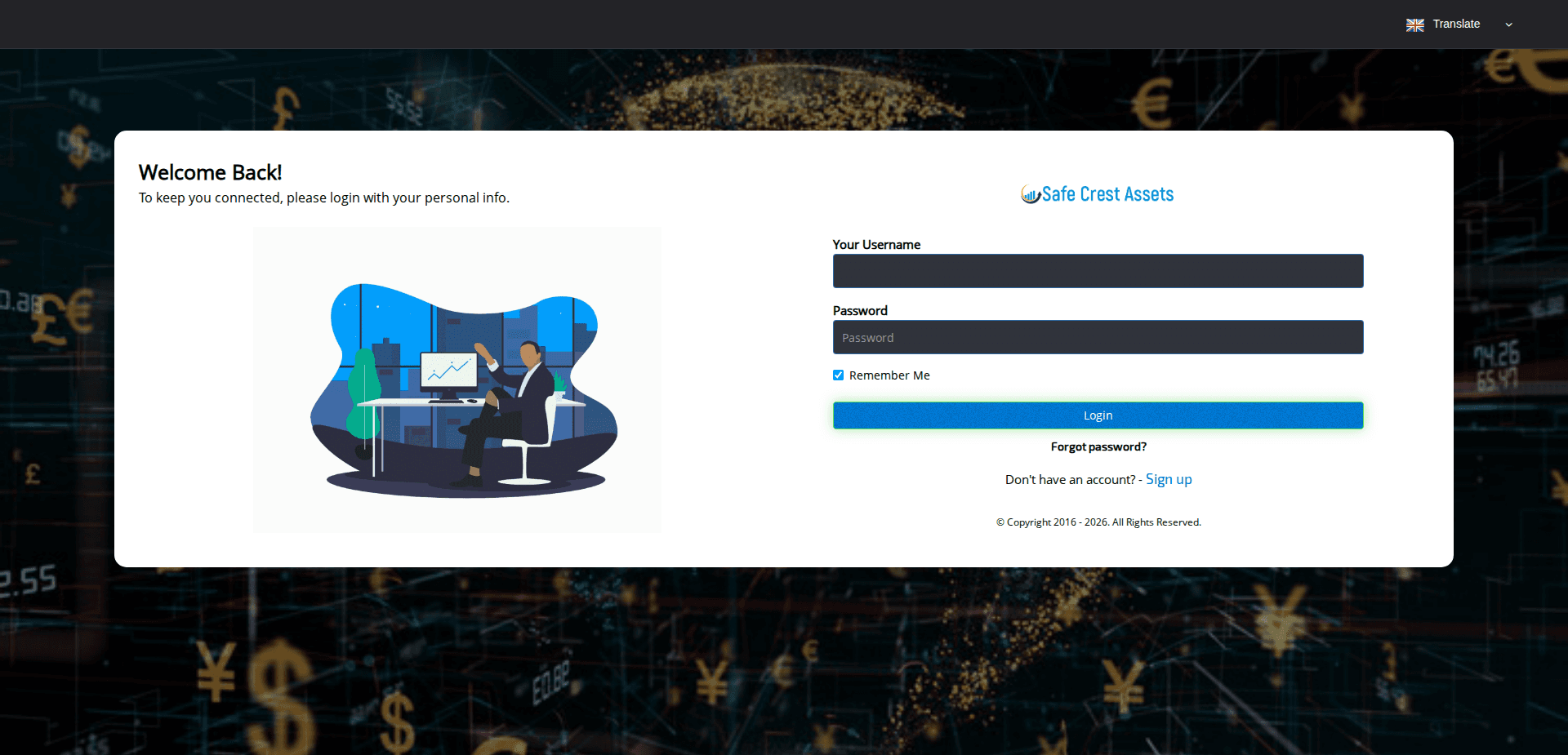 Website screenshot for https://safecrestasset.com/ - 2