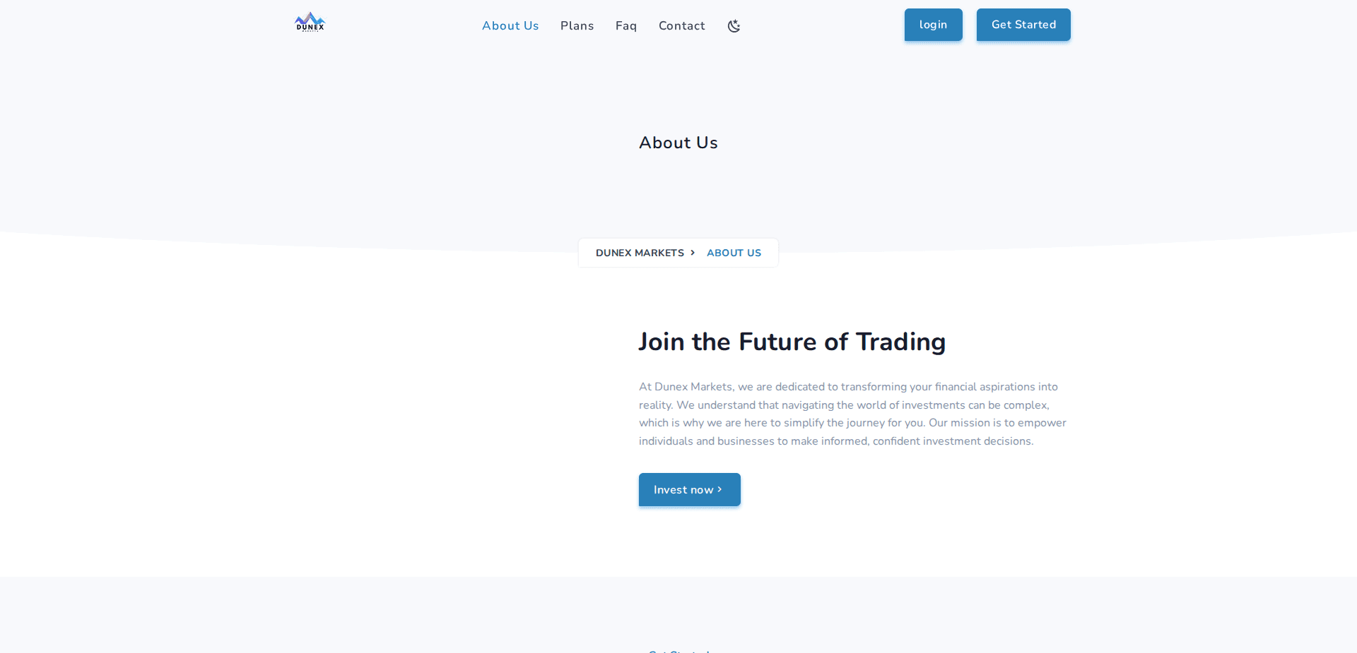 Website screenshot for https://dunexmarkets.com/ - 2