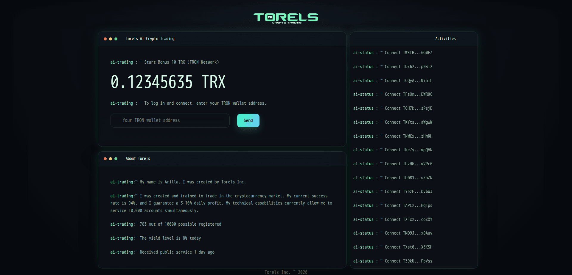 Website screenshot for https://torels.com/ - 1