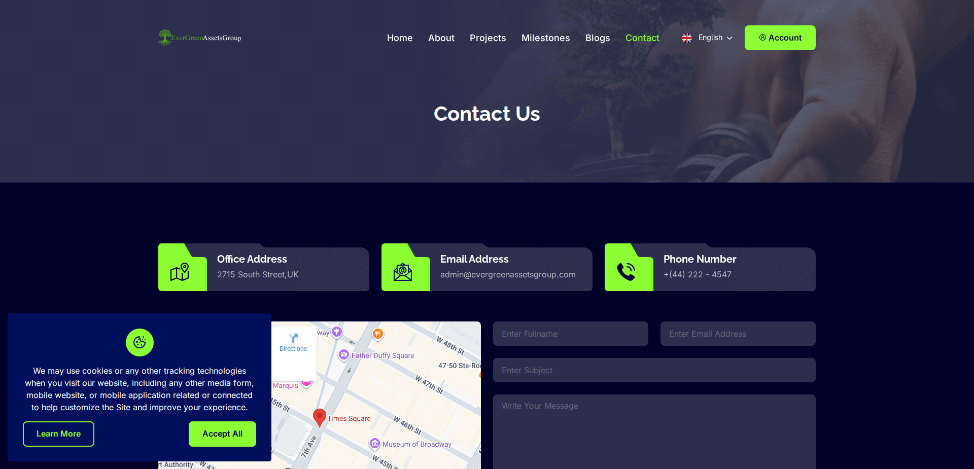 Website screenshot for https://evergreenassetsgroup.com/ - 2