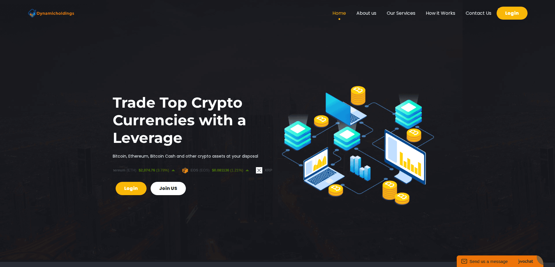 Website screenshot for https://dynamicsholding.live/ - 1