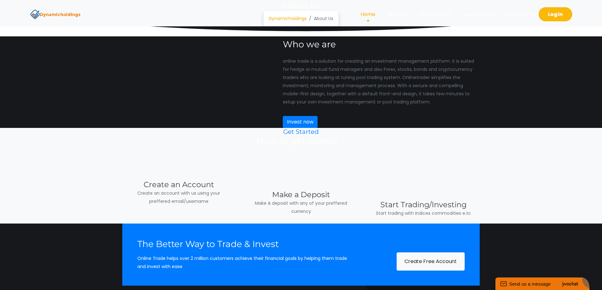 Website screenshot for https://dynamicsholding.live/ - 3