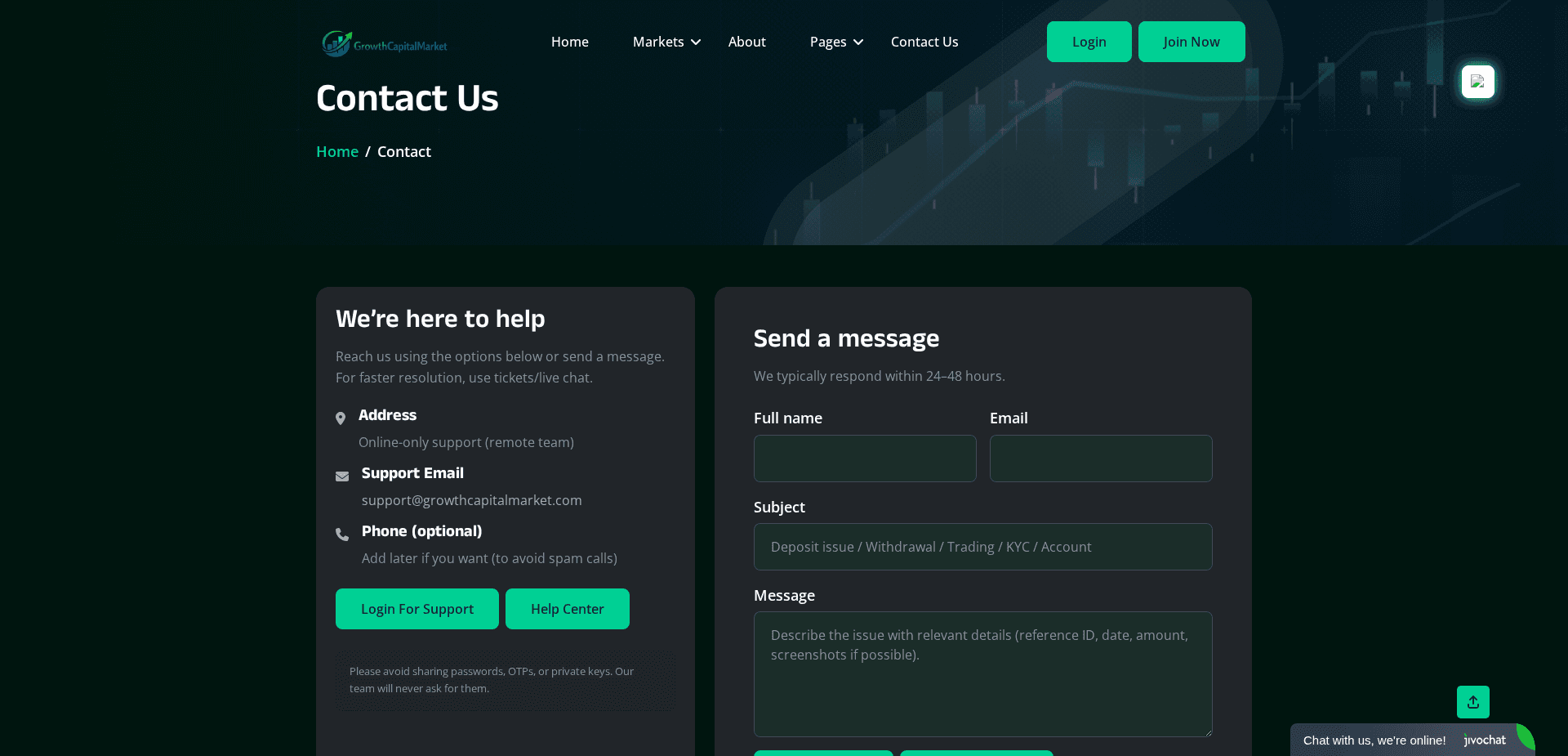 Website screenshot for https://growthcapitalmarket.com/ - 2