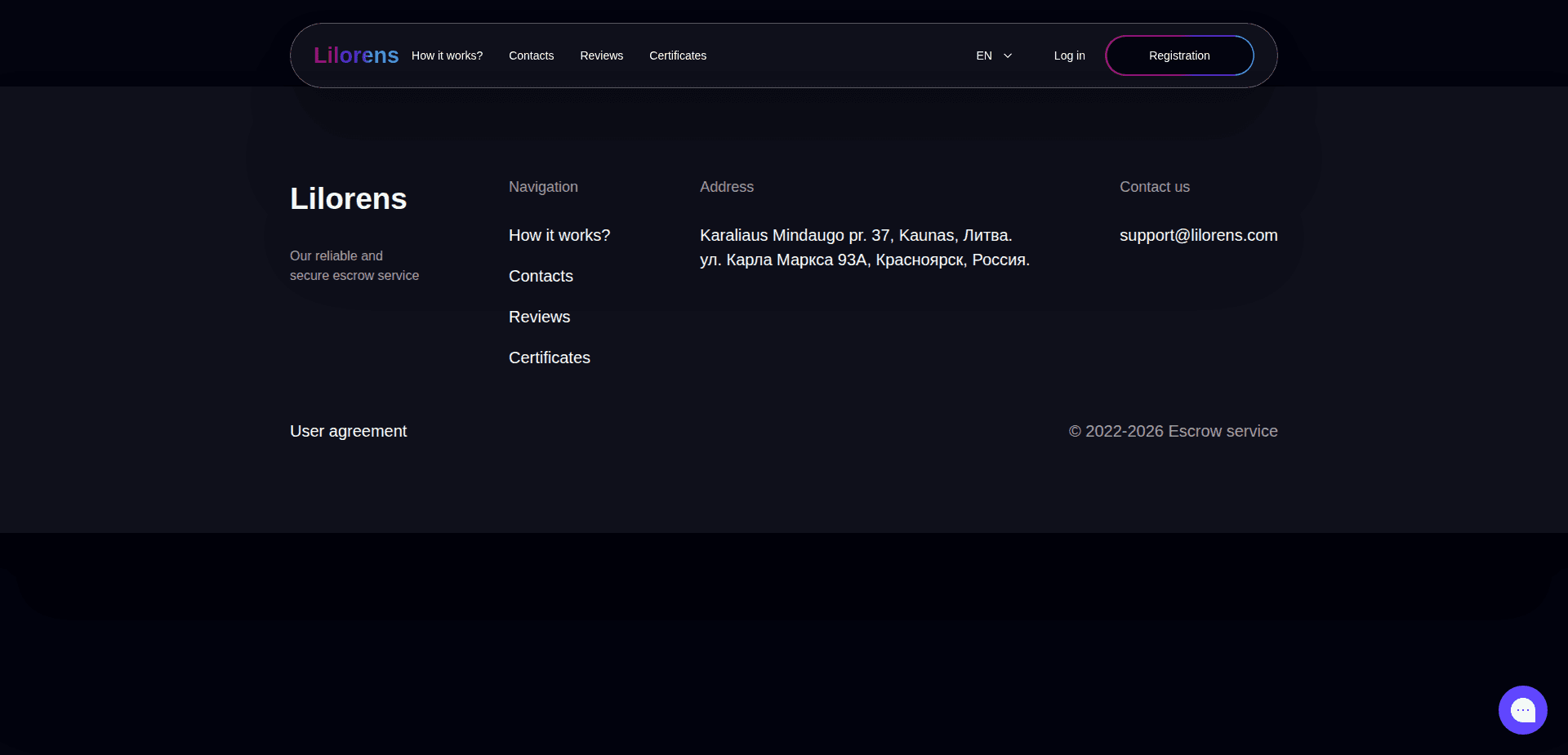 Website screenshot for https://lilorens.com/ - 2