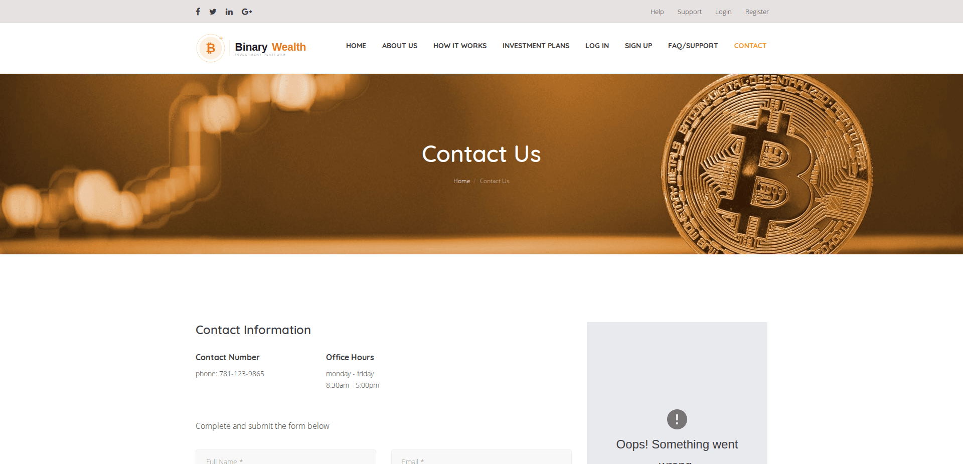 Website screenshot for https://binarywealthplatform.com/ - 2